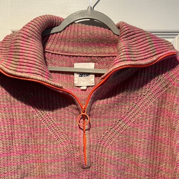 Aerie Pink and Orange Cowl Neck Sweater - Picture 2 of 6